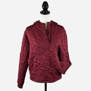 The North Face Womens Small Brick Red Textured Hoodie Activewear Pullover